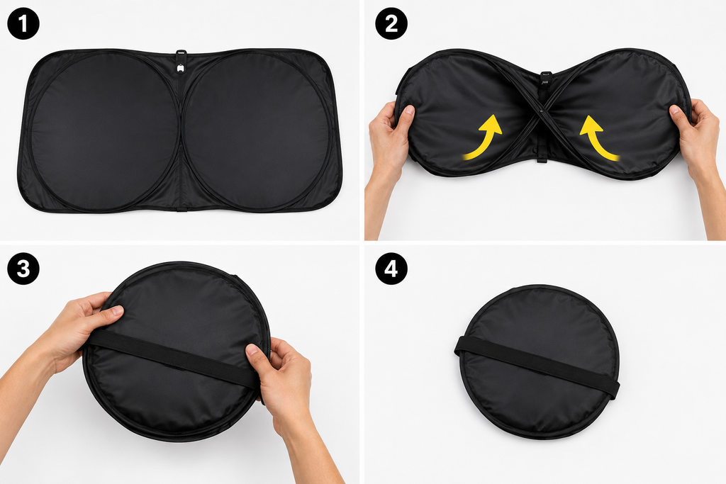 Foldable Car Windshield Sun Shade (skeletons)
