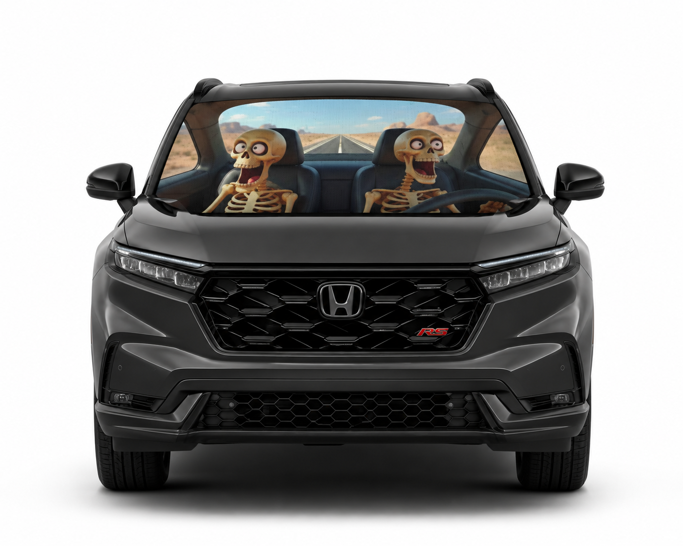 Foldable Car Windshield Sun Shade (skeletons)