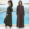 Women burkini Swim Dress Pants Set Swimwear