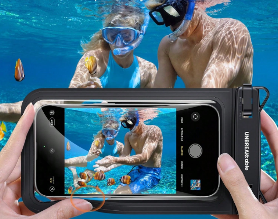 2-Pack Double Space Waterproof Phone Case pouch